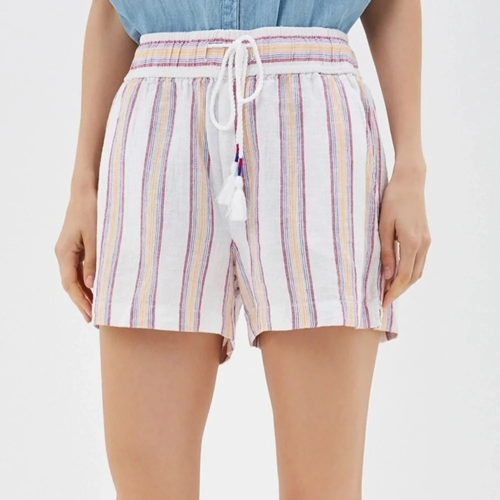 Gap Linen Blend Striped Pull On‎ Summer Shorts Med
